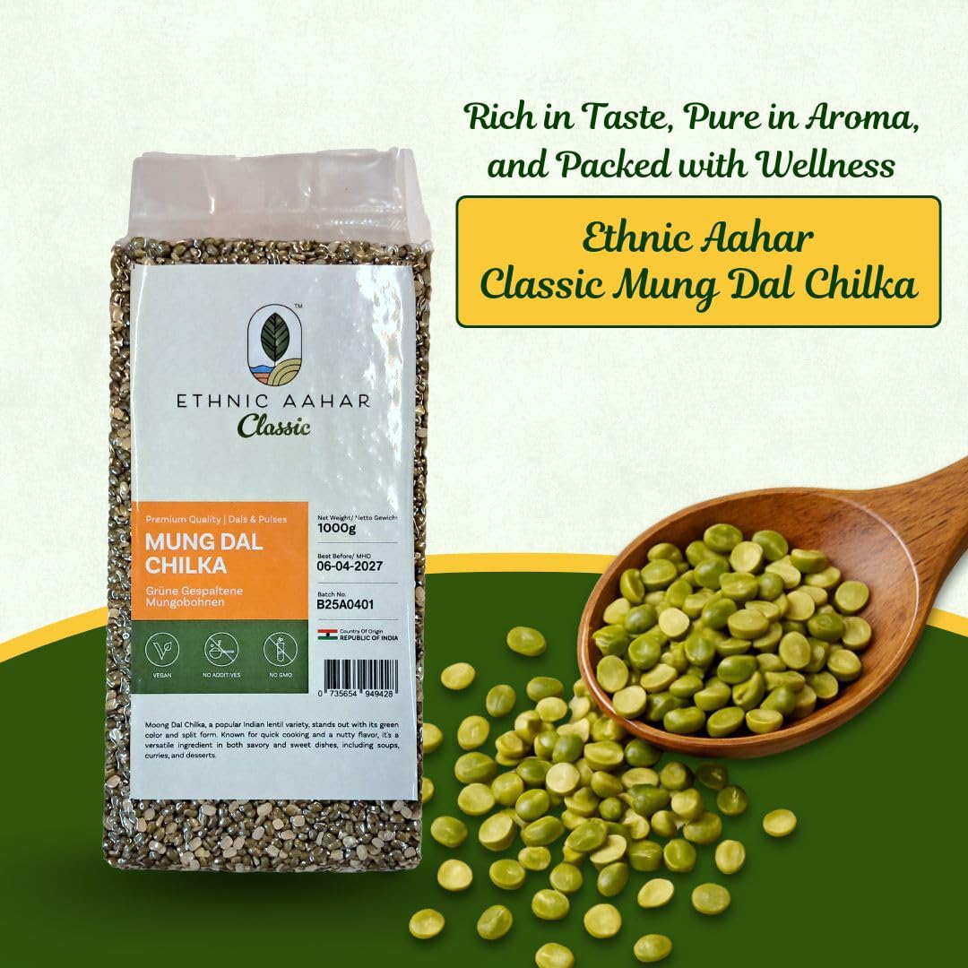 Ethnic Aahar Mung Dal Chilka - 1kg