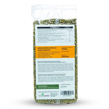 Ethnic Aahar Mung Beans (Whole) - 1kg