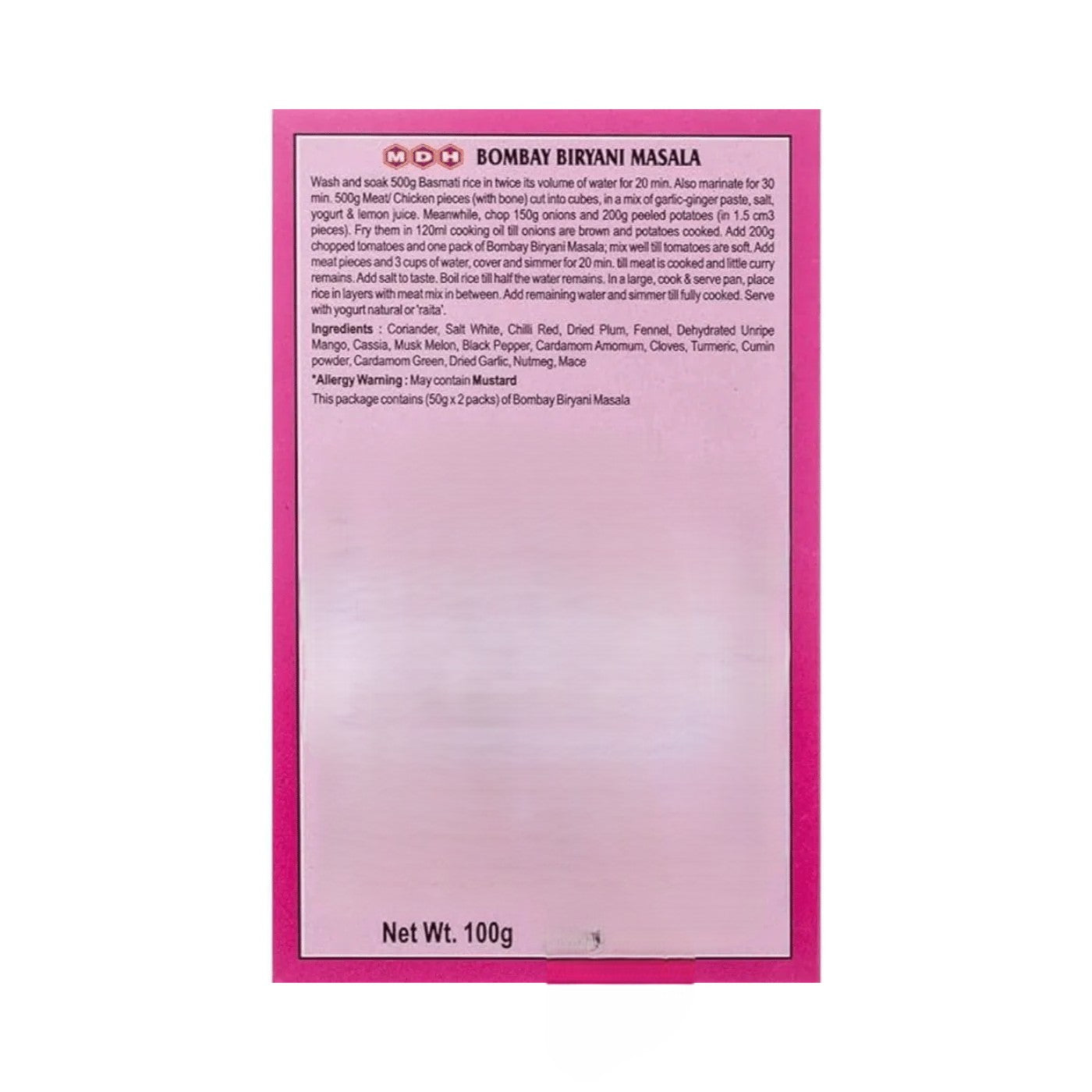 MDH Bombay Biryani Masala - 100g