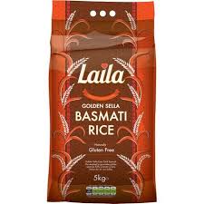 Laila Basmati Rice - Golden Sella - parboiled - 5kg