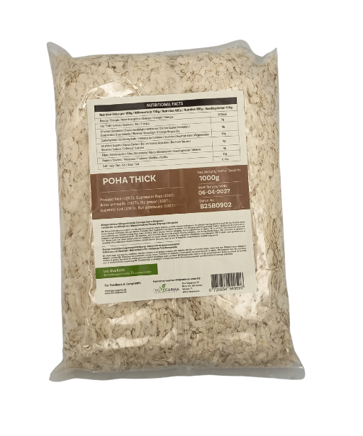 Poha - Ethnic Aahar Rice Flakes (Thick) - 1kg