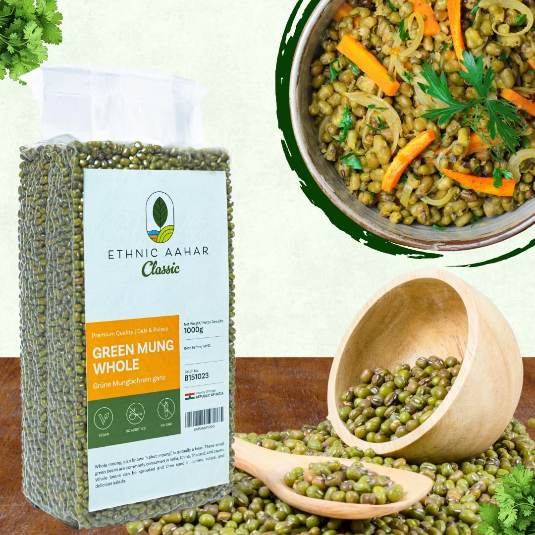 Ethnic Aahar Mung Beans (Whole) - 1kg
