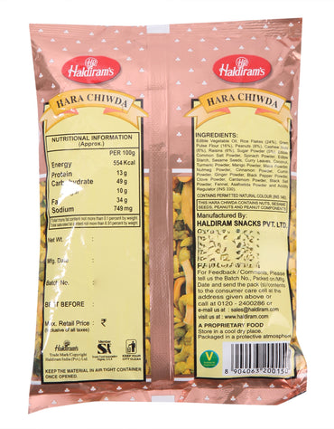 Haldirams Hara Chiwda - 200g