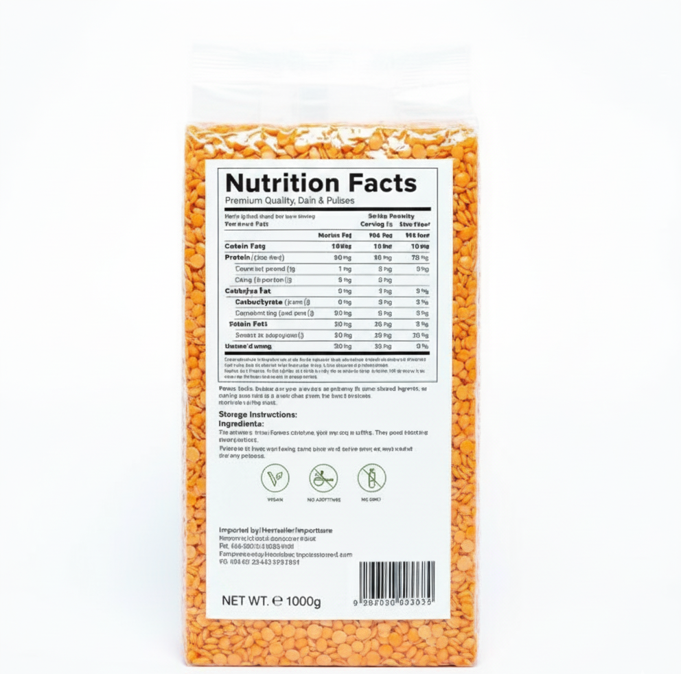 Ethnic Aahar Red Lentils (Masoor Dal) - 1kg