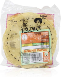 Lijjat Papad Plain Moong - 200g