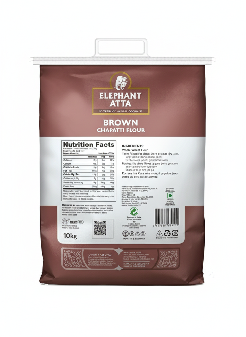 Atta - Elefant Brown Chapatti Atta - 10kg