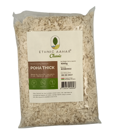 Poha - Ethnic Aahar Rice Flakes (Medium) - 1kg
